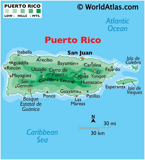 Map Of Puerto Rico Printable